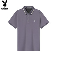 花花公子（PLAYBOY）T恤男短袖夏季男士polo衫翻領(lǐng)商務(wù)休閑上衣服高端男裝