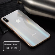 井邑田 蘋果鋼化后膜鐳射極光背膜后蓋XsMAX背后改色彩膜iphone10D手機后貼膜防刮 蘋果XsMax【白色】極光后膜