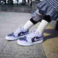 耐克（NIKE）女子Air Jordan 1 Low GS低幫AJ1潮流緩震耐磨籃球鞋 554723-505 電光紫 35.5