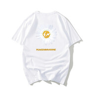 陌汀小雛菊t恤男短袖夏季情侶裝潮流ins半袖純棉上衣時(shí)尚寬松純棉半袖 白T 0023 S