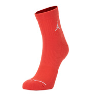 耐克（NIKE）男襪女襪 25新款Air Jordan休閑襪舒適透氣籃球襪子筒襪 三雙裝 DX9655-917/新年紅 S/22-24厘米/34-38碼