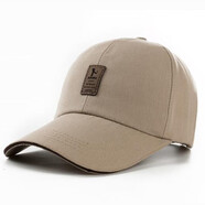 禹幕騰 帽子棒球冬季鴨舌帽男女情侶純色戶(hù)外百搭春秋太陽(yáng)帽韓版潮帽 中標卡其 均碼 55-61