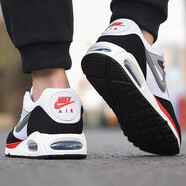 耐克（NIKE）官方艦店男鞋夏季運(yùn)動鞋AIR MAX氣墊鞋緩震透氣跑步鞋復(fù)古休閑鞋 511416-104/AIR MAX/白灰紅 43