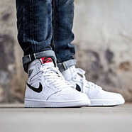 耐克（NIKE）AIR JORDAN 1男女鞋情侶款A(yù)J1高幫籃球鞋 555088-575441-102白色 36