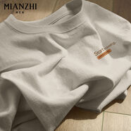 棉致純棉t恤男夏季字母印花半袖上衣寬松簡(jiǎn)約短袖體恤ins 【重磅純棉】長(cháng)標K月霧灰 L 【建議120-140斤】