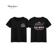 珺贏（Pfat Stetn）百威哈爾濱啤酒衣服t桖工作服裝定制青島雪花純棉短袖廣告衫logo 百威黑T白圖 S