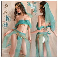 霏慕性感古風(fēng)漢服情趣內(nèi)衣女純欲戰(zhàn)袍qqny制服套裝激情誘惑床上衣服 西域舞姬【頭紗+抹胸+分片綁裙+T褲】