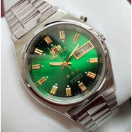 碧允庫存老款東方雙獅男表全鋼防水全自動(dòng)機械表懷舊雙獅夜光手表 三星綠色盤(pán)