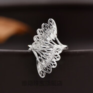 雅隱足銀女戒指999足銀 韓版 簡(jiǎn)約時(shí)尚個(gè)性夸張復古新潮食指戒指開(kāi)口