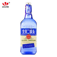 永豐牌北京二鍋頭金獎(jiǎng)小方瓶純糧酒清香型白酒出口小方瓶藍(lán)瓶 42度 500mL 1瓶