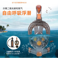 賽麥客（SMACO）成人浮潛三寶潛泳套裝潛水鏡面罩全干式潛水面罩呼吸管 橙灰 S/M