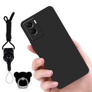 梵珂 適用vivo y55s手機(jī)殼V2164A硅膠套iQOOU5鋼化膜V2165A軟殼磨砂男女情侶 純黑  收藏配指環(huán)+掛繩+鋼化膜 vivo y55s