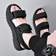 柯盾（KEDUN）運(yùn)動涼鞋男夏季防滑外穿軟底休閑男士越南沙灘鞋男鞋新款潮鞋 黑色 41