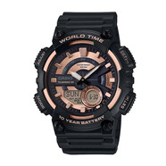 卡西歐（CASIO）男表  學(xué)生運(yùn)動(dòng)手表 多功能雙顯電子表 防水夜光石英表 夜光指針AEQ-110W-1A3