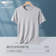 七匹狼短袖t恤男冰絲無(wú)痕打底衫夏季薄款舒適透氣莫代爾運(yùn)動(dòng)汗衫