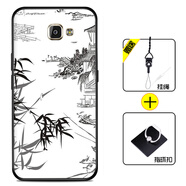 好機友三星A9手機殼A9000保護套A9100防摔SM全包軟超薄情侶潮牌5G版網(wǎng)紅男液態(tài)硅膠女個(gè)性簡(jiǎn)約打工人定制 【三星A9/A9000/A9100】墨竹+指環(huán)+掛