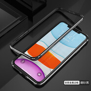 龍豈 Apple iPhone SE2手機殼金屬邊框全包邊保護蘋果SE二代超薄裸機手感新款se3代夏天透氣散熱無背板 磨砂黑 鋁合金邊框【蘋果SE2/3通用】全屏鋼化膜