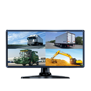 大車(chē)嘀 貨車(chē)行車(chē)記錄儀倒車(chē)影像前后雙錄語(yǔ)音控制高清四路監控360度全景 C200PRO單顯示器