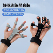 翎喏靜脈訓(xùn)練器青筋手指手腕拉力器指力腕力手指握力康復(fù)訓(xùn)練麒麟臂 升級(jí)款五指黑色+灰色+調(diào)節(jié)帶