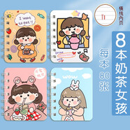 學(xué)得樂(lè) 可愛(ài)卡通線圈小本子小學(xué)生便攜口袋本記作業(yè)記事螺旋線圈本班級(jí)課堂獎(jiǎng)勵(lì)學(xué)生小獎(jiǎng)品迷你橫線本子 8本橫線線圈-奶茶女孩
