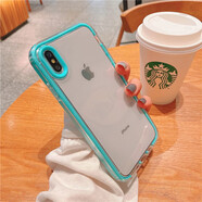 墨迪（Muedy）適用蘋果xr手機(jī)殼iPhonexsmax透明氣囊se3加厚防摔7/8plus保護(hù)套 【透藍(lán)色】 蘋果XSMAX