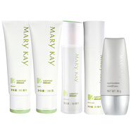 玫琳凱（MARY KAY）經(jīng)典1號2號組合化妝護膚品套裝洗面奶爽膚水乳面膜霜補水保濕 2號洗面+水+乳+面膜+亮采粉底乳