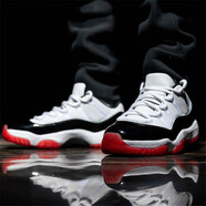 耐克（NIKE）男女鞋新款 Air Jordan 11 aj11 低幫復(fù)活節(jié)低幫休閑籃球鞋 AV2187-528896-160 黑紅 44.5