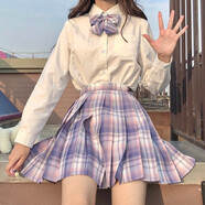 【JK制服官方】元?dú)馍倥甹k制服裙正版女套裝學(xué)生裝學(xué)院風(fēng)日系女裝jk制服少女校供感全套 芋泥蛋糕+長(zhǎng)袖襯衫+領(lǐng)花 S【尺碼偏小】