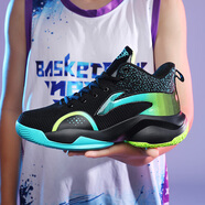 疾步品牌斷碼男鞋籃球鞋2023秋夏季新款高幫透氣運動(dòng)鞋男耐磨球鞋學(xué)生 黑綠 42