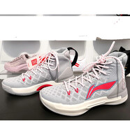 李寧（LI-NING）云籃球鞋馭帥13減震回彈耐磨防滑高幫比賽訓(xùn)練鞋2018冬季新款運動 馭帥13 ABAP075-3灰/白 42