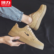 回力男鞋冬季低幫2025新款運動(dòng)板鞋男潮流鞋子男百搭男士跑步休閑鞋男 卡其色 37
