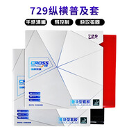 729友誼初學乒乓球拍膠皮普及型對套粘性乒乓球反膠套膠經濟練習膠套 【42度_1紅色+1黑色】