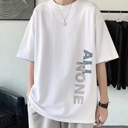 嘉曄（JIAYE）男士t恤短袖夏季潮牌潮流ins港風寬松百搭半袖體恤彡男 白色 XL