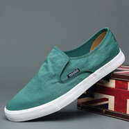 寶達（baoda）2020新款春秋季韓版潮流休閑百搭男士帆布鞋老北京布鞋夏季透氣板鞋大碼 綠色 38