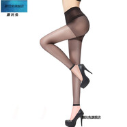 翡遇九分打底褲襪夏季超薄款絲襪女黑肉色防勾絲不帶腳打底襪顯瘦外穿 黑色1條 均碼九分絲襪(80-140斤)