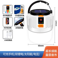 暗月充電燈泡停電應急露營(yíng) 帳篷掛照明燈戶(hù)外太陽(yáng)能夜市擺地攤led超亮 V65高亮1000W持續20時(shí)可手機充電