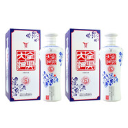全興大曲老字號 青花瓷系列 濃香型 固態(tài)法 優(yōu)級白酒 送禮 宴請 52度 500mL 2瓶 含禮袋【青花6】