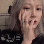 BJYL戒指女朋克開口可調(diào)節(jié)食指關(guān)節(jié)戒復(fù)古指環(huán)學(xué)生戒指閨蜜潮流首飾女