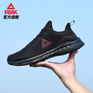 匹克男鞋跑步鞋新款低幫春季網(wǎng)面耐磨跑鞋官網(wǎng)旗艦舒適透氣運動鞋子 黑色/大紅 40