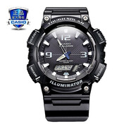 卡西歐（CASIO） 男表女表卡西歐手表男女情侶表學(xué)生時(shí)尚運(yùn)動(dòng)表太陽(yáng)能雙顯電子表 太陽(yáng)能表：AQ-S810W-1A黑騎士