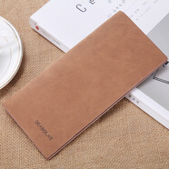 書(shū)果兒(SHU GUO ER)男錢(qián)包長(cháng)款日韓薄款復古磨砂青年軟皮夾男式個(gè)性時(shí)尚學(xué)生票夾 咖啡#B131