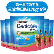 齒一生貓零食Dentalife 貓餅干成貓潔齒磨牙預(yù)防牙結(jié)石逗趣獎(jiǎng)勵(lì) 囤貨裝 齒一生三文魚(yú)170g5包