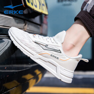 鴻星爾克男鞋運動鞋男冬季新款老爹鞋休閑鞋子紅星網(wǎng)面跑步鞋 0270橡芽白/灰石綠 40