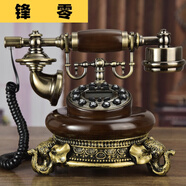復(fù)古電話機(jī)座機(jī)中式 歐式 座機(jī)電話 民國擺件仿古電話機(jī)歐式復(fù)古老式家用有線座機(jī)美式時(shí)尚創(chuàng)意插卡電 按鍵：無線插手機(jī)卡通咖色
