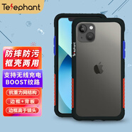 太樂芬 蘋果iPhone13ProMax/13Pro/13手機殼邊框防污防摔超薄散熱硅膠全包保護套 黑OG【13】