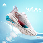 匹克（PEAK）輕彈004跑鞋夏季新款透氣黑科技男女輕便運(yùn)動(dòng)網(wǎng)面休閑健步中考鞋 大白/桃紅(男款)E232287H 42