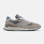 NEW BALANCE新百倫 Made in USA 998 Core 舒適透氣 耐磨防滑 男士復(fù)古慢跑鞋 灰色 U998GR 40碼/US7