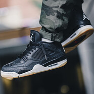 耐克（NIKE）男女鞋新款 Air Jordan 4 AJ4時(shí)尚休閑緩震運(yùn)動(dòng)籃球鞋 CI1184-CI2970-001 黑鐳射 35.5