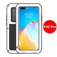 艾尚美（Lovemei）華為p40pro三防手機(jī)殼防碎屏手機(jī)殼全包防摔帶防塵塞金屬邊框防水濺 華為P40 Pro【三防白色】
