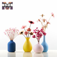 美學(xué)黑客 干花花束莫蘭迪花瓶北歐干花裝飾桌子擺件清新插花臥室森系干花 小花束全套含瓶